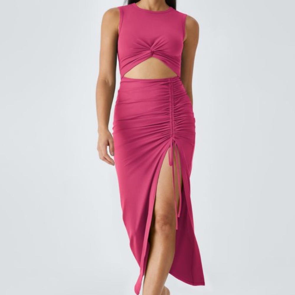 HALARA NWOT SIZE L Elegant Pink Cutout Sleeveless Dress